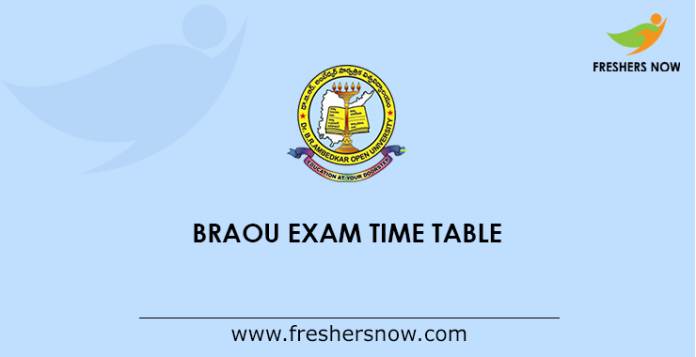 BRAOU Exam Time Table