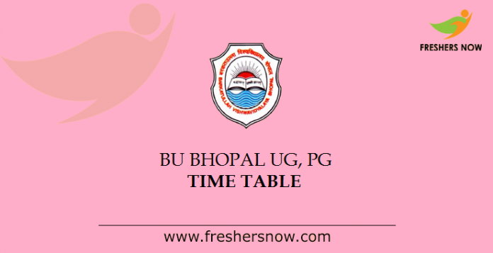 BU Bhopal Time Table