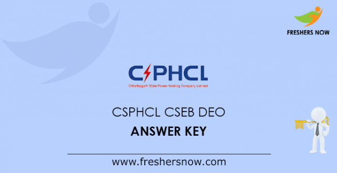 CSPHCL CSEB DEO Answer Key