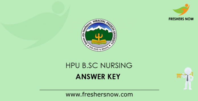 HPU B.Sc Nursing Answer Key