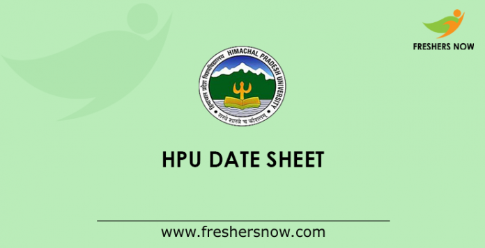 HPU Date Sheet