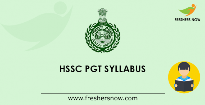 HSSC PGT Syllabus