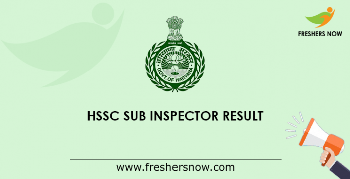 HSSC Sub Inspector Result