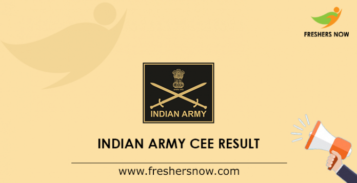 Indian Army CEE Result