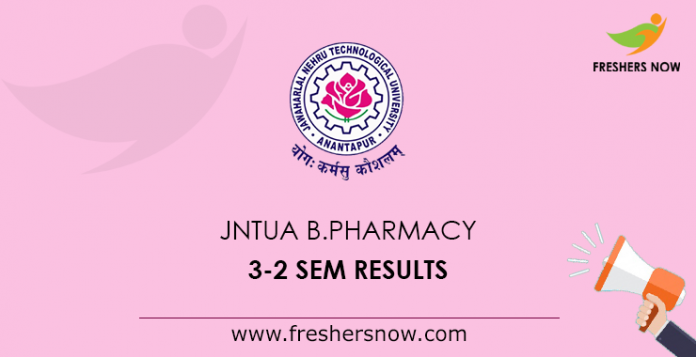 JNTUA B.Pharmacy 3-2 Sem Results