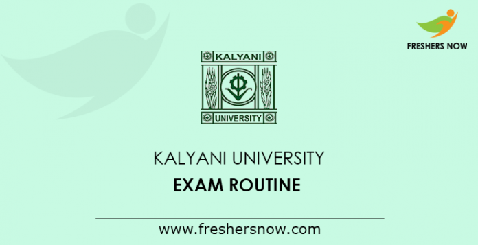 Kalyani University Exam Routine