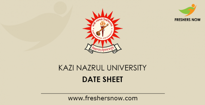 Kazi Nazrul University Date Sheet