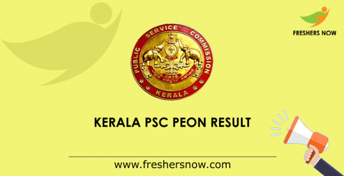 Kerala PSC Peon Result