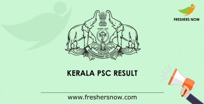 Kerala PSC Police Constable Driver, Driver Cum Office Attendant Result