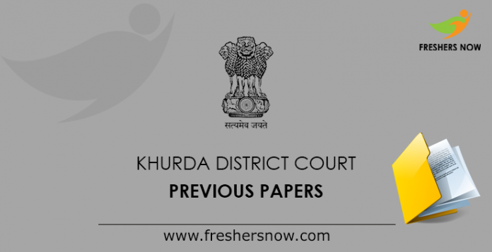Khurda District Court Previous Papers