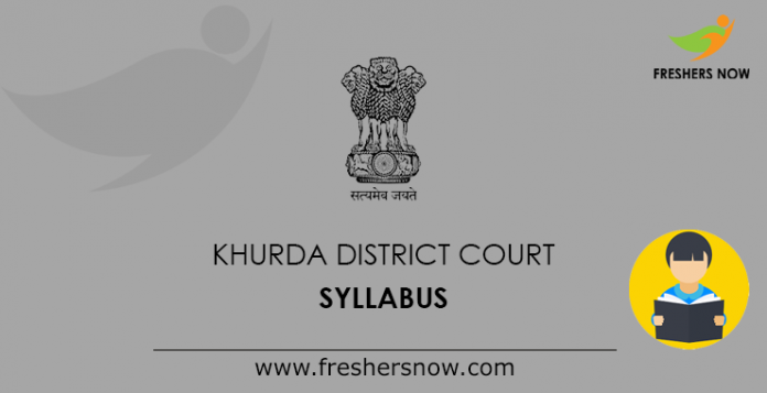 Khurda District Court Syllabus