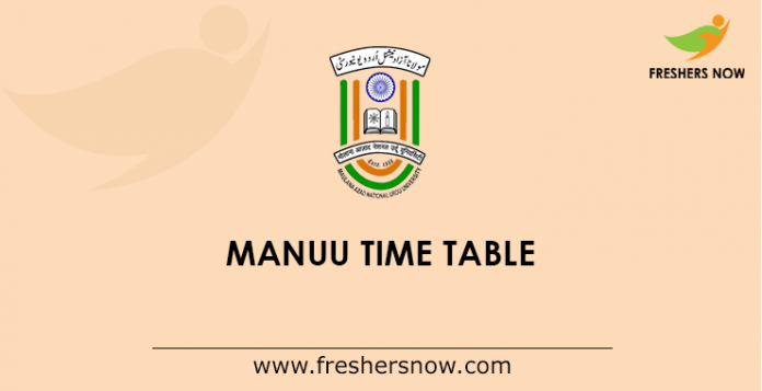 MANUU Time Table