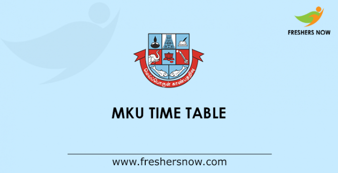 MKU Time Table