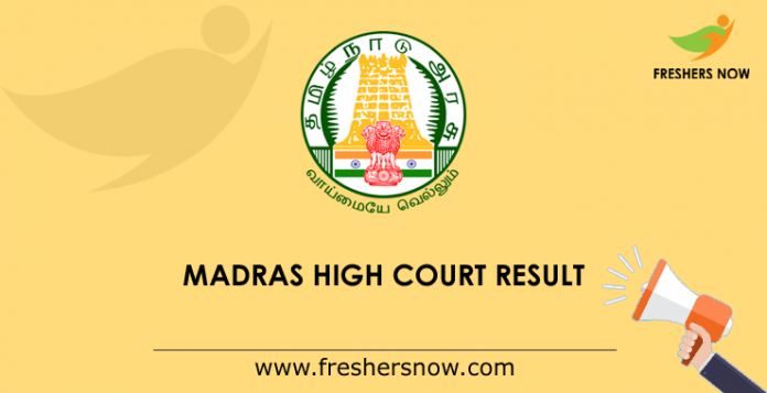 Madras High Court Result
