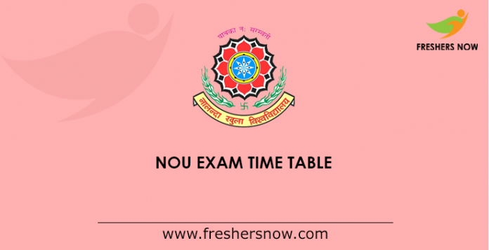 NOU Exam Time Table