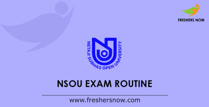 NSOU Exam Routine