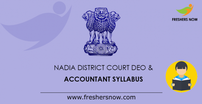 Nadia District Court DEO & Accountant Syllabus