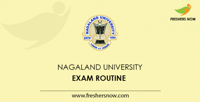 Nagaland University Exam Routine
