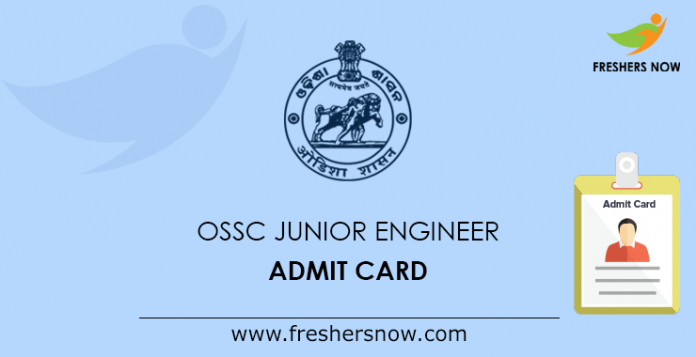 OSSC Junior Engineer Mains Admit Card
