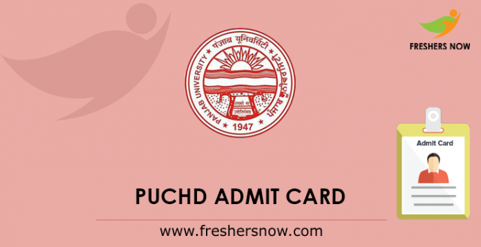 PUCHD Admit Card