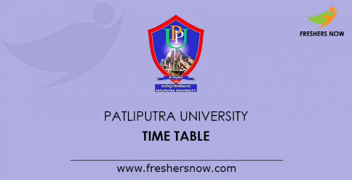 Patliputra University Time Table