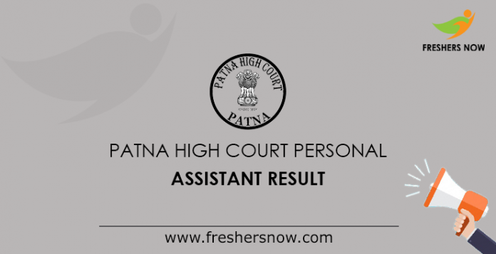 Patna High Court Personal Assistant Result