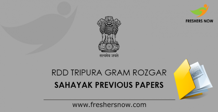 RDD Tripura Gram Rozgar Sahayak Previous Papers