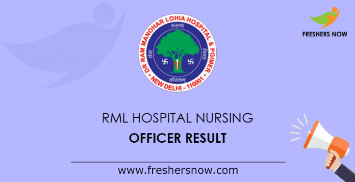 RML Hospital Nursing Officer Result