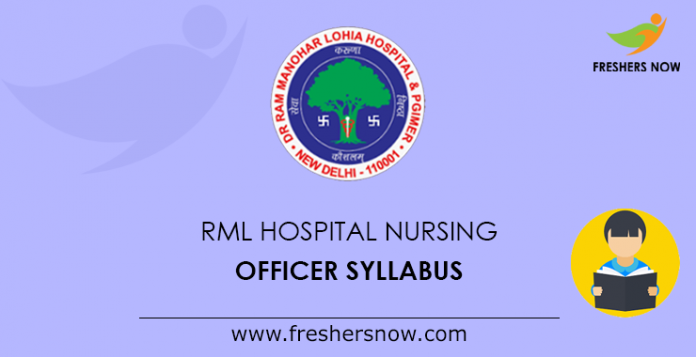 RML Hospital Nursing Officer Syllabus 2019