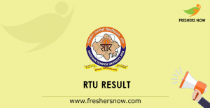 RTU Result 2023 (Released) | Rajasthan Technical University UG, PG Results