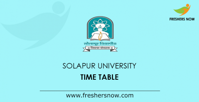 Solapur University Time Table