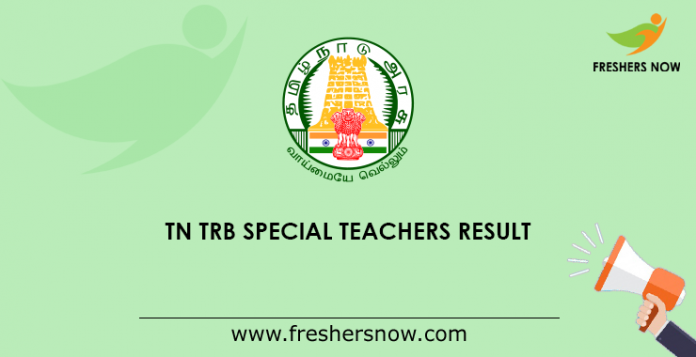 TN TRB Special Teachers Result