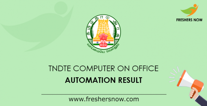 TNDTE Computer on Office Automation Result