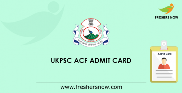 UKPSC ACF Admit Card