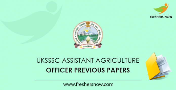 UKSSSC Assistant Agriculture Officer Previous Papers