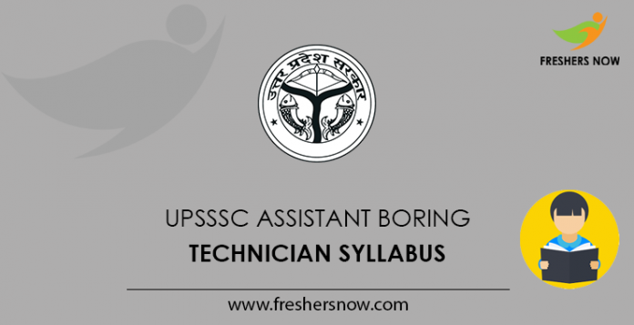 UPSSSC Assistant Boring Technician Syllabus