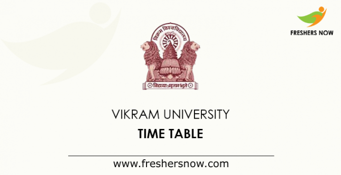 Vikram University Time Table