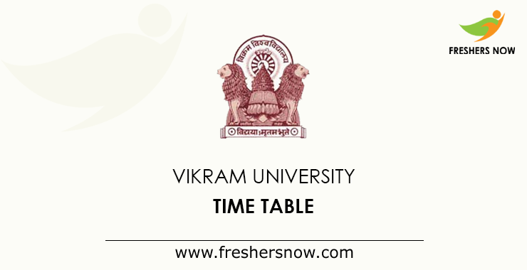 Vikram University Time Table 2022 PDF Out VU UG PG Date Sheet