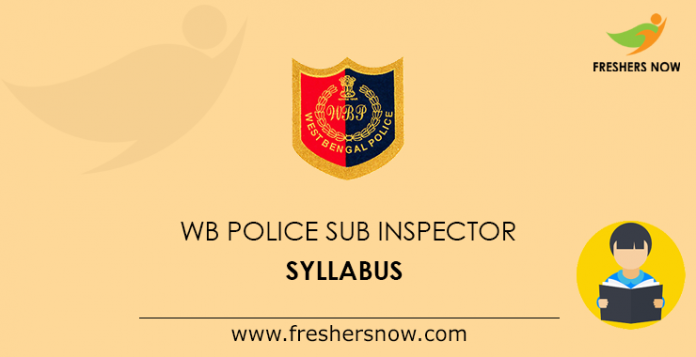 WB Police Sub Inspector Syllabus
