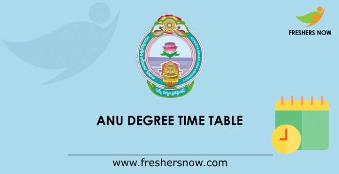 ANU Degree Time Table