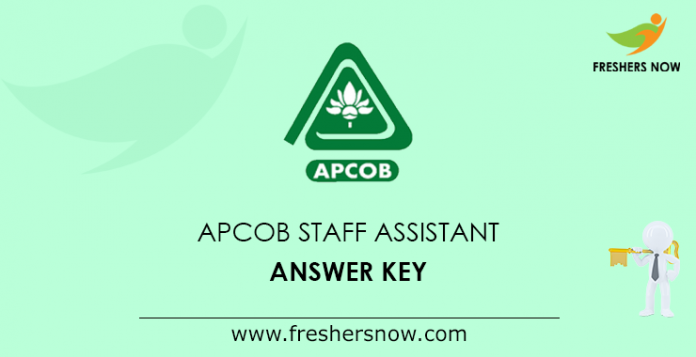 APCOB Staff Assistant Answer Key