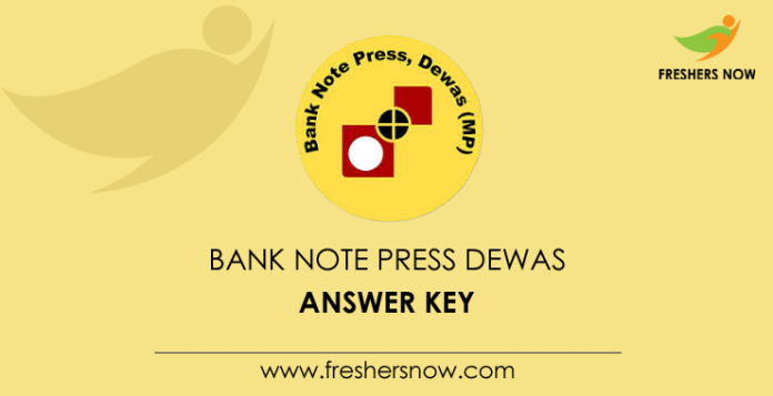 Bank Note Press Dewas Answer Key