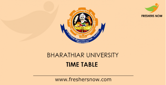 Bharathiar University Time Table