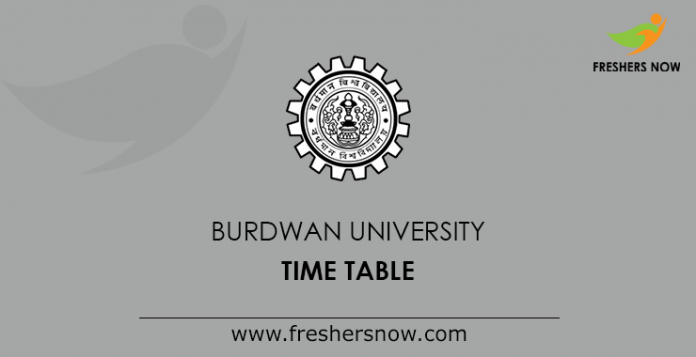 Burdwan University Time Table
