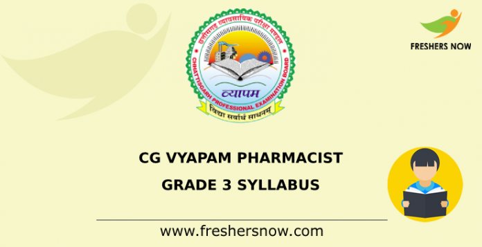 CG Vyapam Pharmacist Syllabus