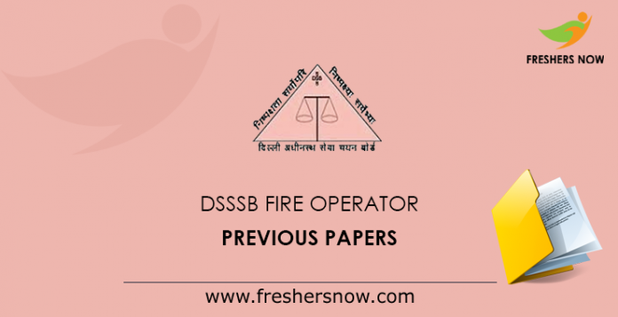 DSSSB Fire Operator Previous Paper