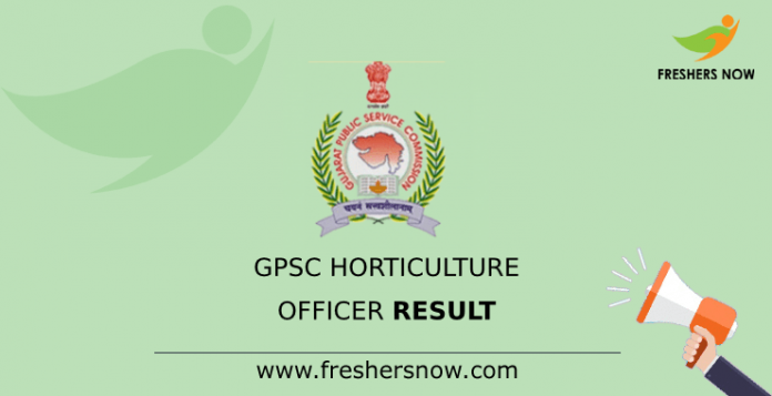 GPSC Horticulture Officer Result