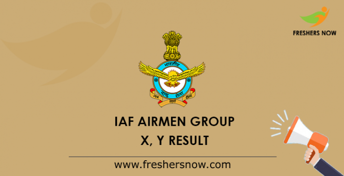 IAF Airmen Group X, Y Result