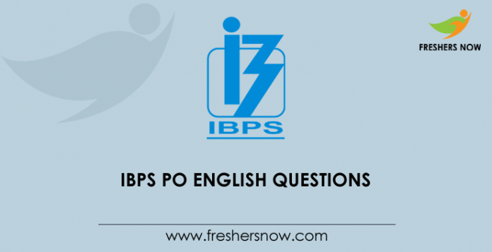 IBPS PO English Questions