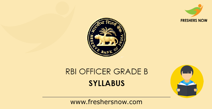 RBI Grade B Syllabus 2021 & Exam Pattern PDF Download